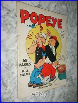 1943 Dell Four Color #26 Popeye VG- 3.5
