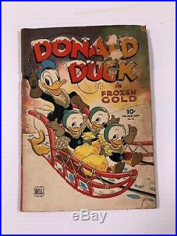 1945 DELL FOUR COLOR Donald Duck #62 FROZEN GOLD Early Barks Art