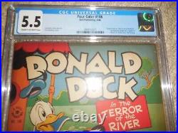 1946 Dell Four Color #108 Donald Duck in The Terror of the River CGC 5.5 Fine