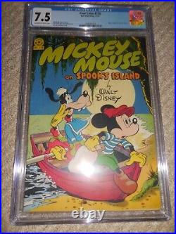 1947 Dell Four Color FC #170 Mickey Mouse On Spooks Island CGC 7.5 VF