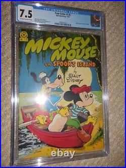 1947 Dell Four Color FC #170 Mickey Mouse On Spooks Island CGC 7.5 VF