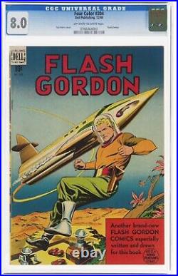 1948 Dell Flash Gordon Four Color #204 8.0 Back cover pin up. Rocket Ship cover