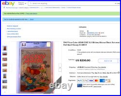 1949 Four Color #248 CGC 5.5 Mickey Mouse Black Sorcerer Dell Walt Disney SCARCE