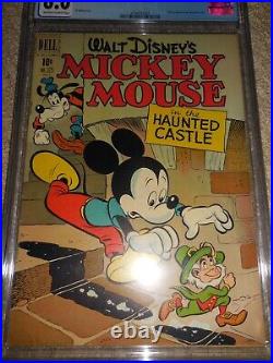 1951 Dell Four Color FC #325 Mickey Mouse in the Haunted Castle CGC 6.0 Fine