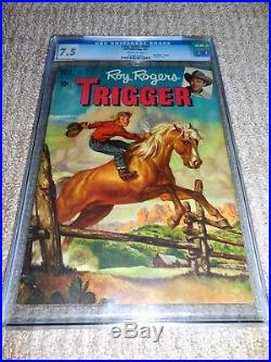 1951 Dell Four Color FC #329 Roy Rogers Trigger #1 CGC 7.5