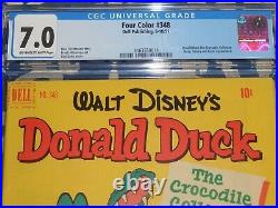 1951 Dell Four Color FC #348 Donald Duck in The Crocodile Collector CGC 7.0 F/VF