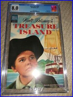 1955 Dell Four Color FC #624 Walt Disney's Treasure Island CGC 8.0 VF