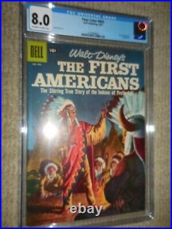 1957 Dell Four Color #843 The First Americans CGC 8.0 VF