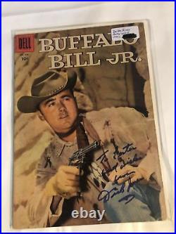 #766 Very Good, Buffalo Bill Jr, Dell Comics 1956 Signed By Dickie Jones Himself