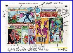 Adventure Comics #493 Rare Four Color Seperations Layout Full Wraparound Cover