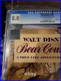BEAR COUNTRY (1956) #758 CGC 8.0 File Copy Walt Disney Dell Nature Classic Comic