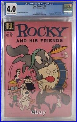 CGC 4.0 FOUR COLOR #1128? 1st ROCKY BULLWINKLE Peabody Sherman DELL 1960