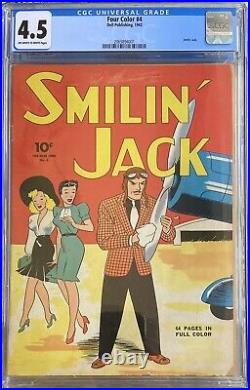 CGC 4.5 FOUR COLOR ISSUE 4 Smilin' Jack VG+ 17 GRADED TOTAL 2069894001