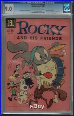 CGC 9.0 FOUR COLOR #1128 ROCKY AND BULLWINKLE & MORE 1ST APPEARANCES OWithW PAGES