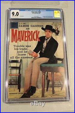 CGC 9.0 Four Color 892 Maverick #1 1958 1st app James Garner TV show western HTF