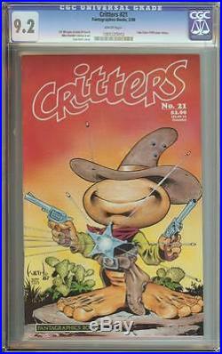 CRITTERS #21 CGC 9.2 NM- WP Sam Keith cover swipe of Barks Four Color 199