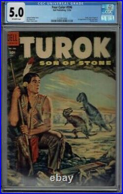 Cgc 5.0 Four Color #596 1st Appearance Turok Son Of Stone The Dinosaur Hunter