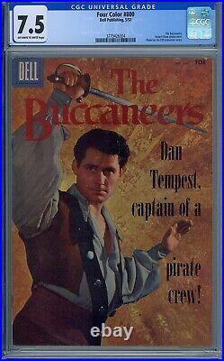 Cgc 7.5 Four Color #800 The Buccaneers Robert Shaw Cover Dell 1957