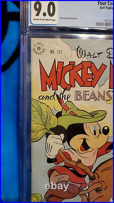 DELL FOUR COLOR #157 MICKEY MOUSE AND THE BEANSTALK CGC 9.0 Donald Duck