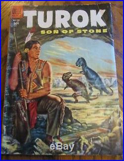 DELL FOUR COLOR # 596 First TUROK Son of Stone 1st issue of Turok in series