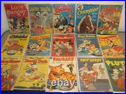 DELL FOUR COLOR LOT OF 82 ISSUES BETWEEN #118 -1302 Gold to Silver age huge lot