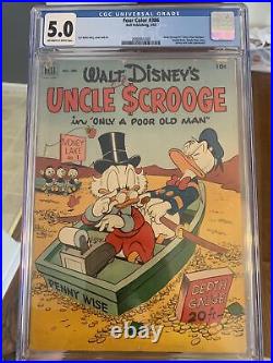 Dell FOUR COLOR # 386 CGC Graded 5.0 Uncle Scrooge # 1 Walt Disney 1952