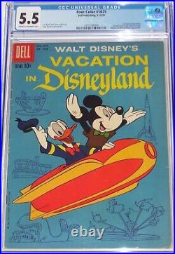 Dell Four Color #1025 CGC 5.5 Aug-Oct 1959 Walt Disney's Vacation in Disneyland