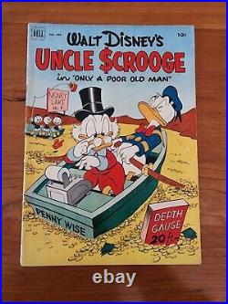 Dell Four Color #386 Uncle Scrooge Only A Poor Old Man 1952 1st Cover Rare