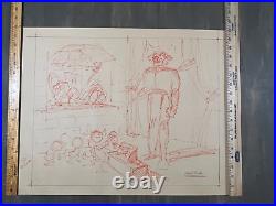 Dell Four Color # 422 1952 Drawn Signed Carl Barks Comic Art Sketch Prelim