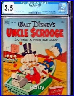 Dell Four Color #486 CGC 3.5 KEYUncle Scrooge #1! Carl Barks(Disney 1952)