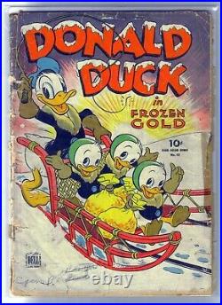 Dell Four Color #62 DONALD DUCK in Frozen Gold! Vintage Comic Book FR