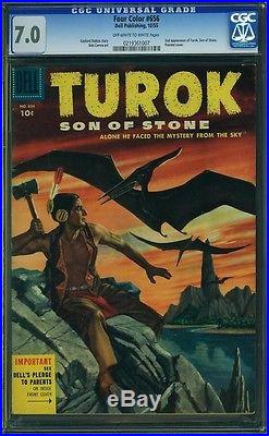 Dell Four Color 656 2nd Turok Dinosaur Hunter CGC 7.0 OW-W Pages