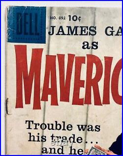 Dell Four Color #892 Maverick #1 1958 10c cover James Garner Photo Cover F