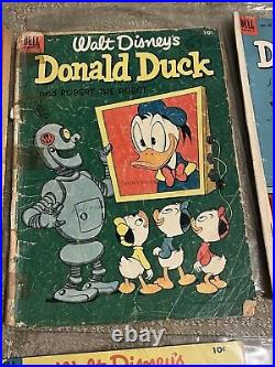 Dell Walt Disney's Donald Duck & Beach Party 16 Issue Lot 1953 1958 Carl Barks