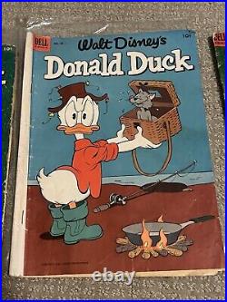 Dell Walt Disney's Donald Duck & Beach Party 16 Issue Lot 1953 1958 Carl Barks