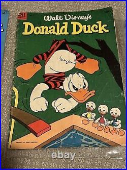 Dell Walt Disney's Donald Duck & Beach Party 16 Issue Lot 1953 1958 Carl Barks