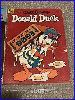 Dell Walt Disney's Donald Duck & Beach Party 16 Issue Lot 1953 1958 Carl Barks