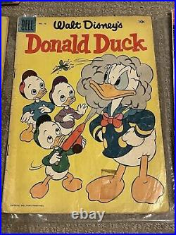 Dell Walt Disney's Donald Duck & Beach Party 16 Issue Lot 1953 1958 Carl Barks