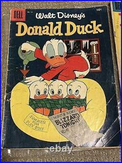 Dell Walt Disney's Donald Duck & Beach Party 16 Issue Lot 1953 1958 Carl Barks