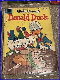 Dell Walt Disney's Donald Duck & Beach Party 16 Issue Lot 1953 1958 Carl Barks