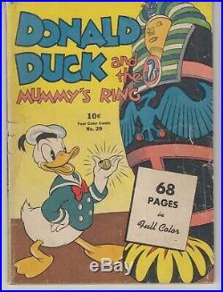 Donald Duck And The Mummy's Ring # 29 Gd Carl Barks Aka Four Color Comic 1943