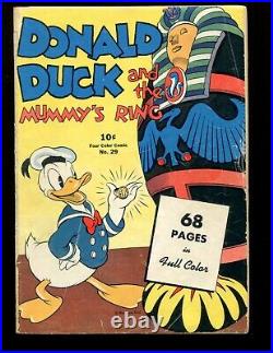 Donald Duck Four Color #29 GDVG 2nd Carl Barks Classic And The Mummy's Ring