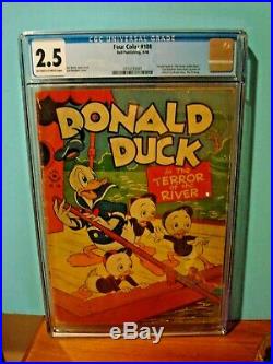 Donald Duck four color comic #108 Dell 1946, CGC graded 2.5 Barks story & art
