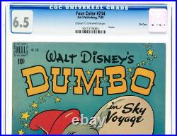 Dumbo in Sky Voyage- Dell Four Color Comics #234 1949- Walt Disney CGC 6.5 COW