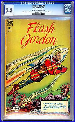 FLASH GORDON CGC 5.5 aka FOUR COLOR #247 CLASSIC GOLDEN AGE SCI-FI DELL 1949