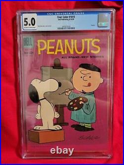 FOUR COLOR 1015 CGC 5.0 PEANUTS (Snoopy, Charlie Brown) 1959