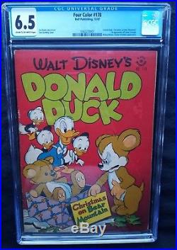 FOUR COLOR #178, CGC 6.5 Donald Duck (Dec 1947, Dell) 1ST UNCLE SCROOGE