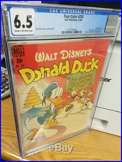 FOUR COLOR #203, CGC 6.5 (DEC 1948, Dell) DONALD DUCK IN THE GOLDEN CHRISTMAS