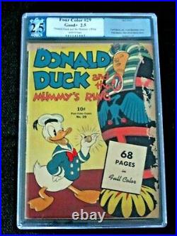 FOUR COLOR #29, DONALD DUCK AND THE MUMMY'S RING, CARL BARKS, 1943, G+, 2nd DD