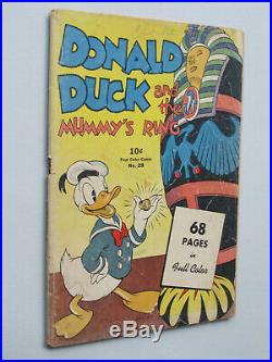 FOUR COLOR # 29 US DELL 9/1943 Donald Duck Mummy's Ring 2nd Carl Barks G